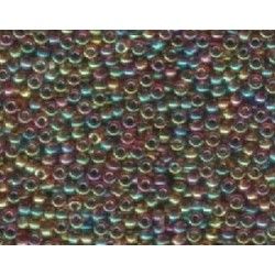 Seed beads 15/0 Miyuki 0255 Purple/Green/Gold Tr.AB x7g