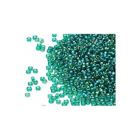 Rocaille 15/0 Miyuki 0295 Green/Blue/Gold Tr.AB x7g  - 1