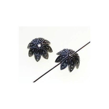 Calotte d.12mm h.6mm ARGENTÉ VIEILLI x4  - 1