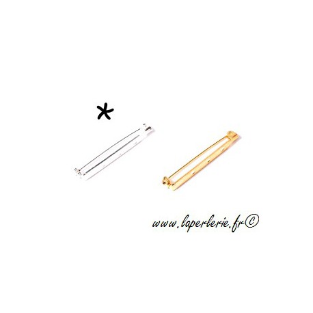 Support de broche à coller 38 mm ARGENTÉ  - 1