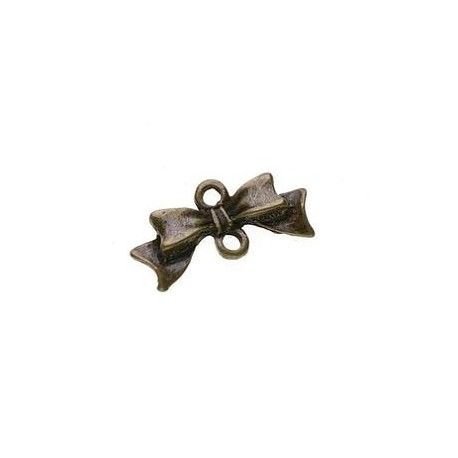 Intercalaire Noeud papillon 2 anneaux 20.5x10mm LAITON VIEILLI  - 1
