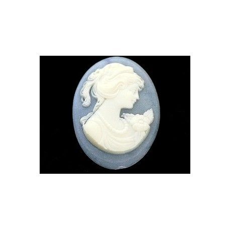 Cabochon Camée 25x18mm CIEL  - 1