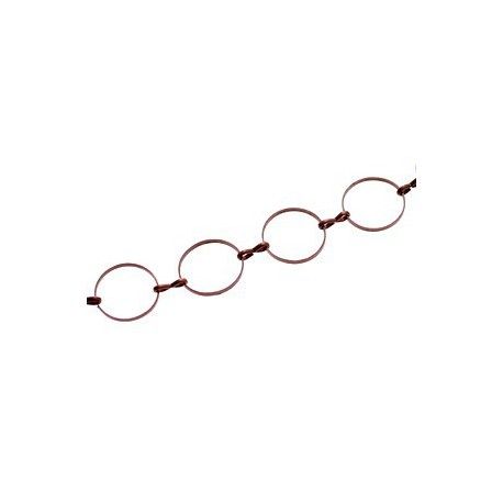Chaîne anneau 12mm x1m CUIVRE VIEILLI