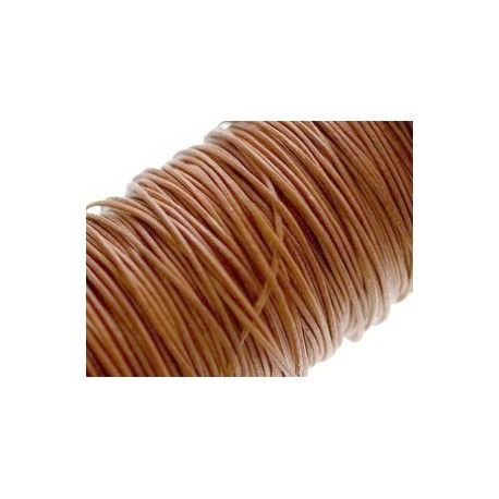 Cordon de cuir 1mm NATUREL x1m  - 1