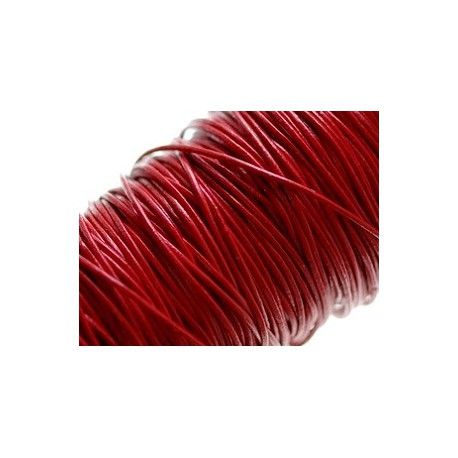Cordon de cuir 1mm ROUGE x1m  - 1