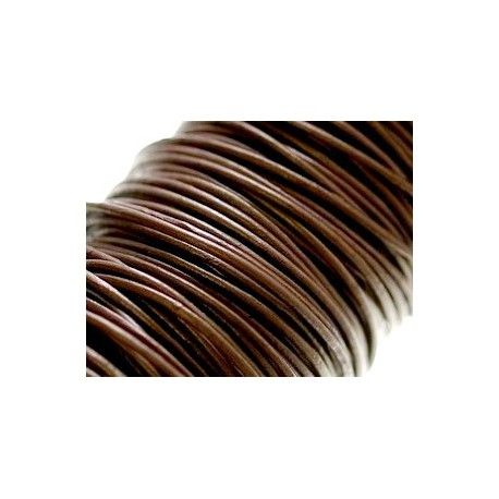 Cordon de cuir 1mm BRONZE x1m  - 1
