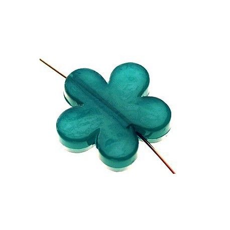 Fleur 25mm BLEU CANARD OPAL  - 1