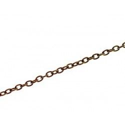 Chain oval ring 2.2x3mm OLD BRONZE COLOR x1m