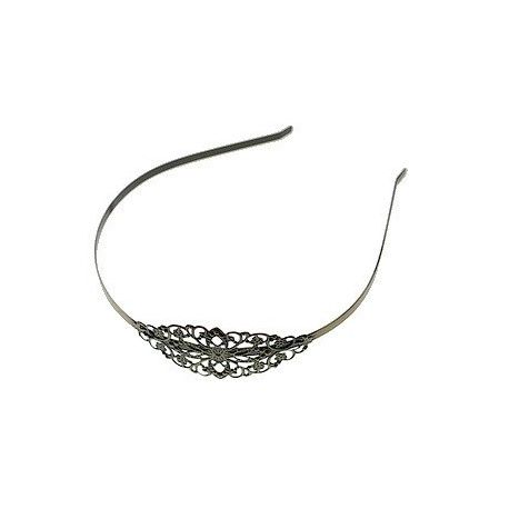 Serre-tête avec estampe ovale 34.5x76mm LAITON VIEILLI x1  - 1