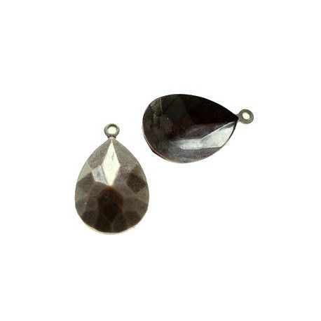 Support à coller pour goutte 18x13mm LAITON VIEILLI x1  - 1