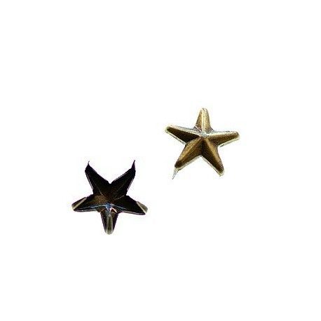 Clou à griffes étoile 10mm LAITON VIEILLI x10  - 1