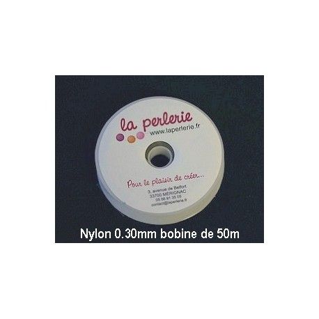 Bobine fil nylon transparent 0.30mm x50m  - 1