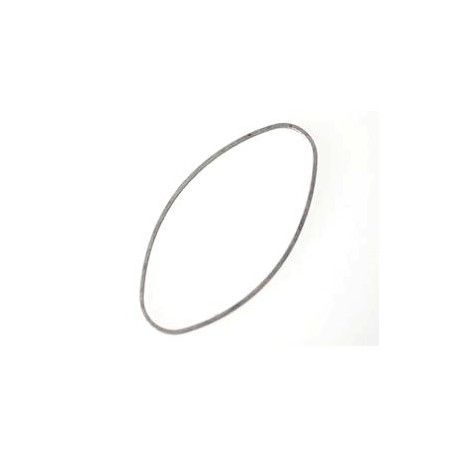 Anneau fermé ovale 40x20mm ép.0.9mm ARGENTÉ MAT x3  - 1
