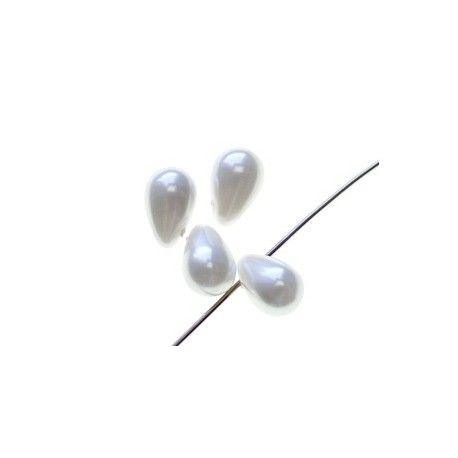 Goutte Nacrée 9x6mm x10  - 1