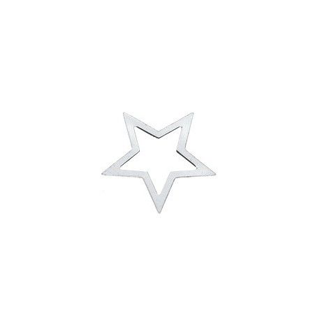 Breloque étoile évidée 16mm ARGENT 925 x1  - 1