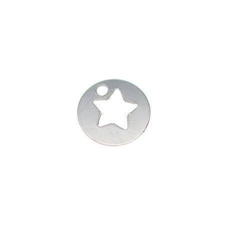 Sequin étoilée 7mm ARGENT 925 x1  - 1