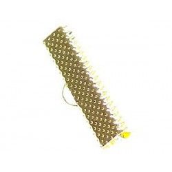 Crimp-end for ribbon 25mm GOLD COLOR x2