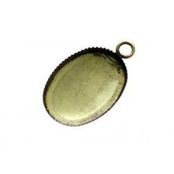 Support for cabochon 18X13mm BRONZE COLOR