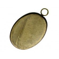 Support for cabochon 25X18mm BRONZE COLOR
