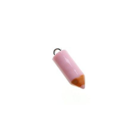 Breloque crayon en pâte polymère 22.4x7.3mm LIGHT ROSE  - 1