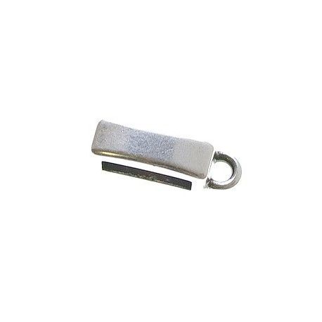 Passant pour cuir 1 anneau 16.2x5mm ARGENTÉ PATINÉ  - 1