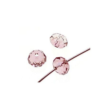 Ronde aplatie 5040 8mm CRYSTAL ANTIQUE PINK  - 1