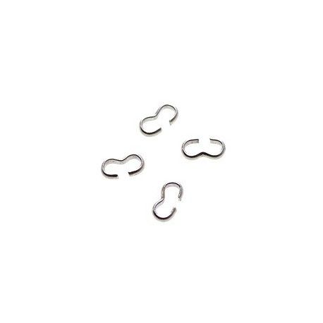 Connecteur 7.5x4mm ARGENTÉ VIEILLI x4  - 1