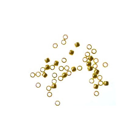 Perles à écraser 1.4mm int. DORE x10  - 1