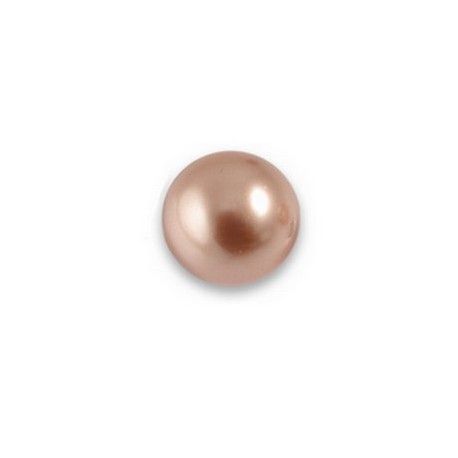 Ronde nacrée 8mm 5810 Crystal Rose Gold Pearl x5  - 1