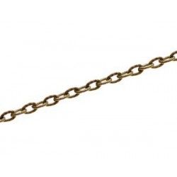 Chain oval ring 3x4.2mm BRONZE COLOR x1m