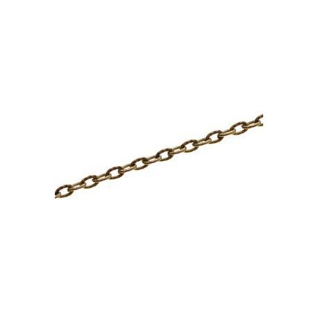 Chaîne ovale maillon strié 3x4.2mm LAITON VIEILLI x1m