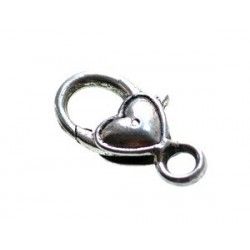 Lobster heart GM 27.5x14mm SILVER COLOR