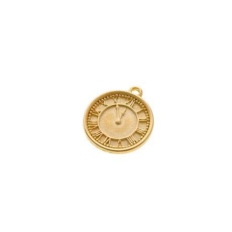 Breloque pendule 17x19.5mm DORÉ SATINÉ  - 1