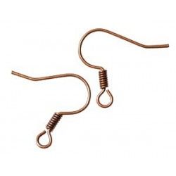 Earring ressort simple OLD COPPER COLOR x20