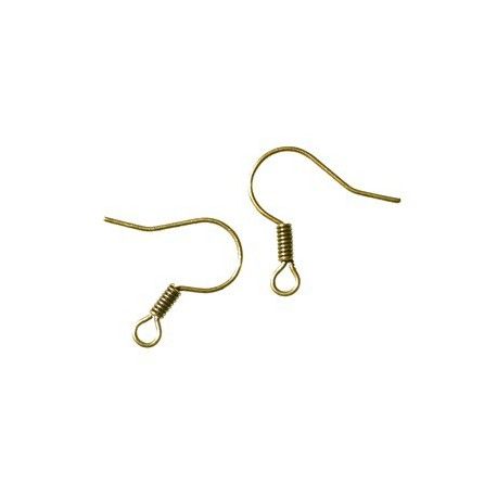 Crochet BO ressort simple DORÉ VIEILLI x20  - 1