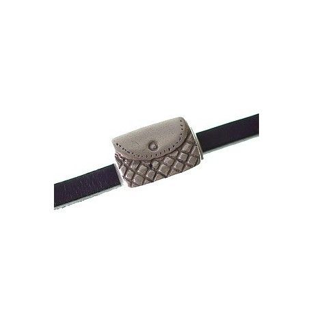 Fermoir aimanté sac 17.6x11mm ARGENTÉ VIEILLI  - 1