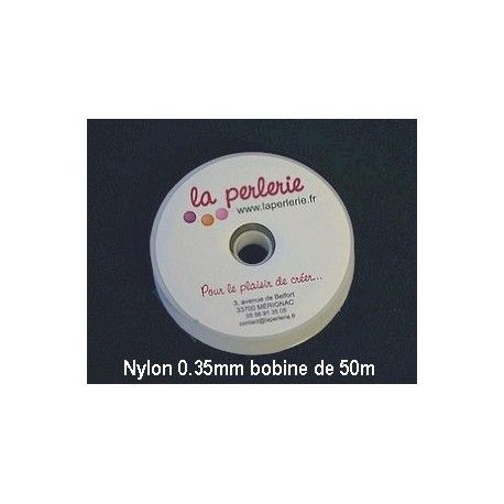 Bobine fil nylon transparent 0.35mm x50m  - 1