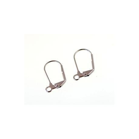 Dormeuse 15x9mm ARGENTÉ x2  - 1