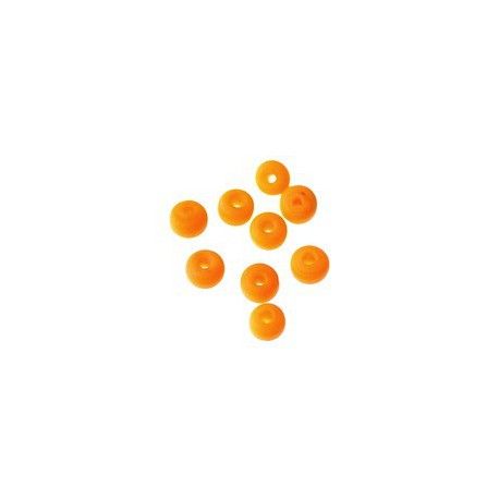 Perles verre indien 4/5mm LIGHT ORANGE DÉPOLI x20  - 1