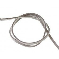 Suede cord 3x1mm GREY PEARLY x2m
