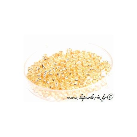 Rocaille DOREE ARGENTEE 2.2mm, mesure de 12.50 gr environ 400 perles  - 1