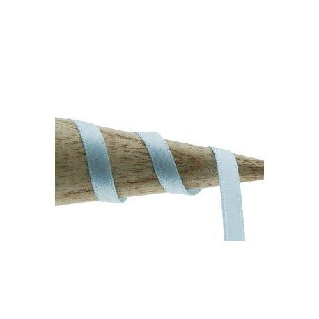 Ruban satin double 6mm BLEU CIEL x2m  - 1