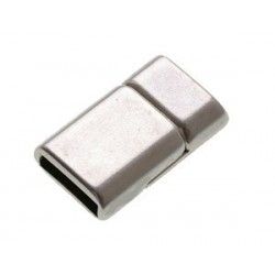 Rectangular magnetic clasp 21x13mm SILVER PATINED COLOR
