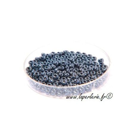 Rocaille 2mm HEMATITE , mesure de 12.50 gr environ 500 perles  - 1