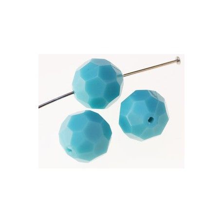 Facettes polyester 12mm TURQUOISE x10  - 1