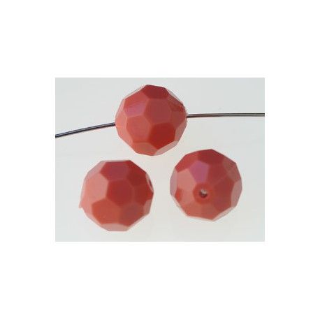 Facettes polyester 12mm LIGHT CORAIL x10  - 1
