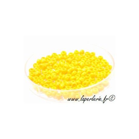 Rocaille 2mm JAUNE OPAQUE, mesure de 12.50 gr environ 400 perles  - 1