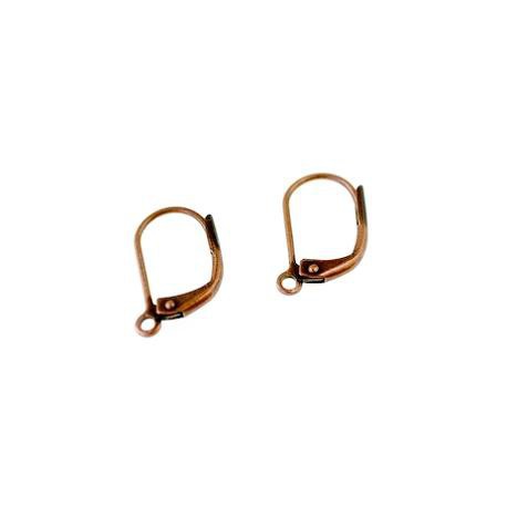 Dormeuse 15x9mm CUIVRE VIEILLI x2  - 1