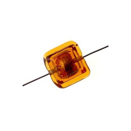 Carré step cut feuille d'argent 17mm TOPAZ  - 1