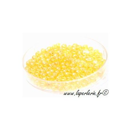 Rocaille 2.2mm LIGHT TOPAZ  LUSTREE, mesure de 12.50 gr environ 500 perles  - 1